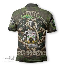 ScotsTee Shop Irish Reid Coat of Arms Irish Polo Shirt Family Crest Irish Is My Root Polo Shirt