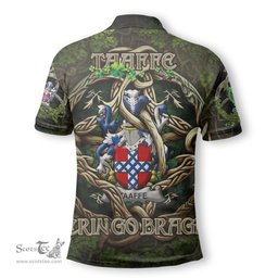 ScotsTee Shop Irish Taaffe Coat of Arms Irish Polo Shirt Family Crest Irish Is My Root Polo Shirt