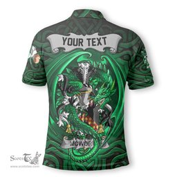 ScotsTee Shop Irish McWorth or MacWorth Coat of Arms Irish Polo Shirt Family Crest Green Dragon Of Ireland Polo Shirt