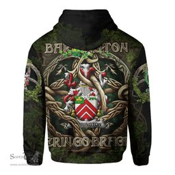ScotsTee Shop Irish Barrington Coat of Arms Irish Hoodie Family Crest Irish Is My Root Hoodie