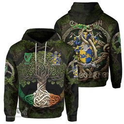 ScotsTee Shop Irish Crofton Coat of Arms Irish Hoodie Family Crest Irish Is My Root Hoodie