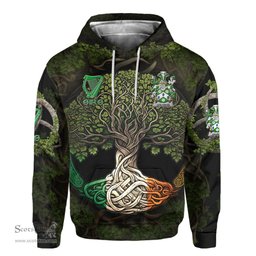 ScotsTee Shop Irish Colinson Coat of Arms Irish Hoodie Family Crest Irish Is My Root Hoodie