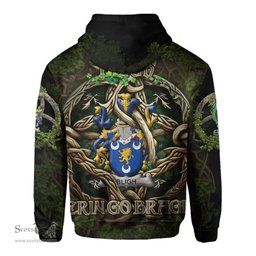 ScotsTee Shop Irish Bligh Coat of Arms Irish Hoodie Family Crest Irish Is My Root Hoodie