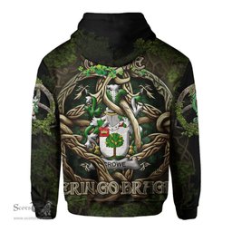 ScotsTee Shop Irish Crowe or McEnchroe Coat of Arms Irish Hoodie Family Crest Irish Is My Root Hoodie