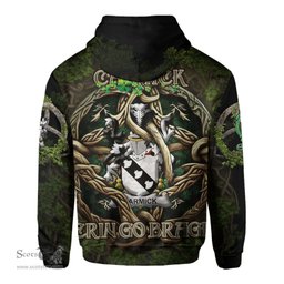 ScotsTee Shop Irish Carmick Coat of Arms Irish Hoodie Family Crest Irish Is My Root Hoodie