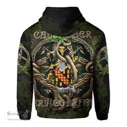 ScotsTee Shop Irish Callander Coat of Arms Irish Hoodie Family Crest Irish Is My Root Hoodie