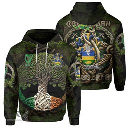 ScotsTee Shop Irish Connellan or O Connellan Coat of Arms Irish Hoodie Family Crest Irish Is My Root Hoodie