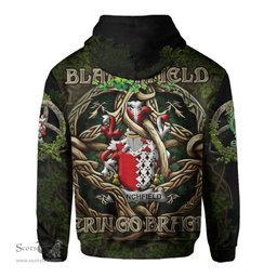 ScotsTee Shop Irish Blanchfield Coat of Arms Irish Hoodie Family Crest Irish Is My Root Hoodie