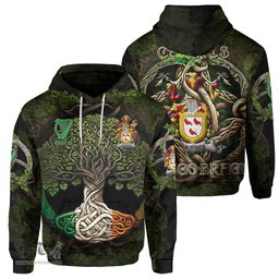ScotsTee Shop Irish Cairnes Coat of Arms Irish Hoodie Family Crest Irish Is My Root Hoodie