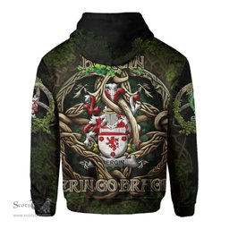 ScotsTee Shop Irish Bergin or O Bergin Coat of Arms Irish Hoodie Family Crest Irish Is My Root Hoodie