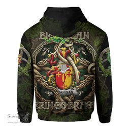 ScotsTee Shop Irish Branigan or O Branagan Coat of Arms Irish Hoodie Family Crest Irish Is My Root Hoodie