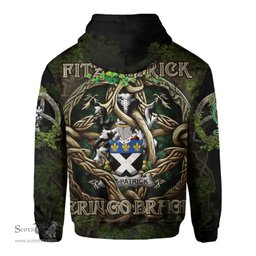 ScotsTee Shop Irish Fitz Patrick Coat of Arms Irish Hoodie Family Crest Irish Is My Root Hoodie