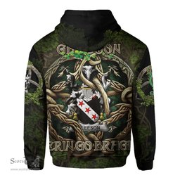 ScotsTee Shop Irish Gleeson or O Glissane Coat of Arms Irish Hoodie Family Crest Irish Is My Root Hoodie