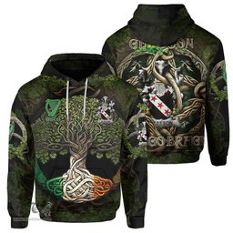 ScotsTee Shop Irish Gleeson or O Glissane Coat of Arms Irish Hoodie Family Crest Irish Is My Root Hoodie