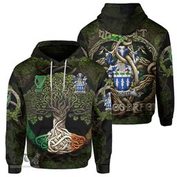 ScotsTee Shop Irish Hackett Coat of Arms Irish Hoodie Family Crest Irish Is My Root Hoodie