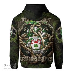 ScotsTee Shop Irish Flannery or O Flannery Coat of Arms Irish Hoodie Family Crest Irish Is My Root Hoodie