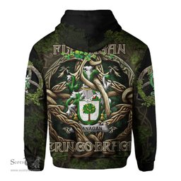 ScotsTee Shop Irish Flanagan or O Flanagan Coat of Arms Irish Hoodie Family Crest Irish Is My Root Hoodie