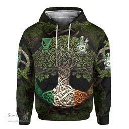 ScotsTee Shop Irish Droney or O Droney Coat of Arms Irish Hoodie Family Crest Irish Is My Root Hoodie