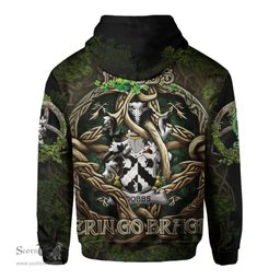 ScotsTee Shop Irish Dobbs Coat of Arms Irish Hoodie Family Crest Irish Is My Root Hoodie