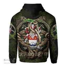 ScotsTee Shop Irish Franklin Coat of Arms Irish Hoodie Family Crest Irish Is My Root Hoodie