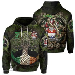 ScotsTee Shop Irish Franklin Coat of Arms Irish Hoodie Family Crest Irish Is My Root Hoodie