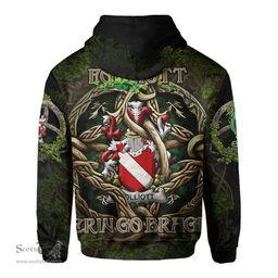 ScotsTee Shop Irish Folliott Coat of Arms Irish Hoodie Family Crest Irish Is My Root Hoodie