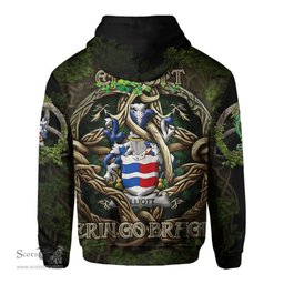 ScotsTee Shop Irish Elliott Coat of Arms Irish Hoodie Family Crest Irish Is My Root Hoodie