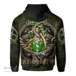ScotsTee Shop Irish Halpin or O Halpin Coat of Arms Irish Hoodie Family Crest Irish Is My Root Hoodie