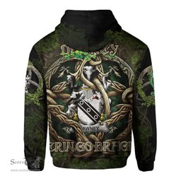 ScotsTee Shop Irish Dawney or Dawnay Coat of Arms Irish Hoodie Family Crest Irish Is My Root Hoodie