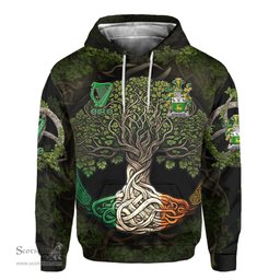 ScotsTee Shop Irish Edwards Coat of Arms Irish Hoodie Family Crest Irish Is My Root Hoodie