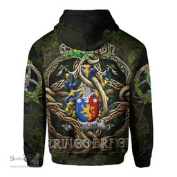 ScotsTee Shop Irish English Coat of Arms Irish Hoodie Family Crest Irish Is My Root Hoodie