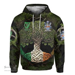 ScotsTee Shop Irish Fleming Coat of Arms Irish Hoodie Family Crest Irish Is My Root Hoodie