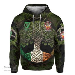 ScotsTee Shop Irish Hamilton Coat of Arms Irish Hoodie Family Crest Irish Is My Root Hoodie