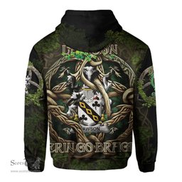 ScotsTee Shop Irish Lawson Coat of Arms Irish Hoodie Family Crest Irish Is My Root Hoodie