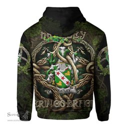 ScotsTee Shop Irish Heatley Coat of Arms Irish Hoodie Family Crest Irish Is My Root Hoodie