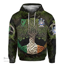 ScotsTee Shop Irish Miller Coat of Arms Irish Hoodie Family Crest Irish Is My Root Hoodie