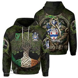 ScotsTee Shop Irish Miller Coat of Arms Irish Hoodie Family Crest Irish Is My Root Hoodie
