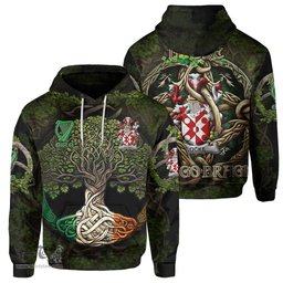 ScotsTee Shop Irish Locke Coat of Arms Irish Hoodie Family Crest Irish Is My Root Hoodie