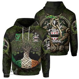 ScotsTee Shop Irish Lill Coat of Arms Irish Hoodie Family Crest Irish Is My Root Hoodie