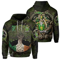 ScotsTee Shop Irish McHugh or MacHugh Coat of Arms Irish Hoodie Family Crest Irish Is My Root Hoodie