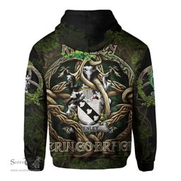 ScotsTee Shop Irish Kenley Coat of Arms Irish Hoodie Family Crest Irish Is My Root Hoodie