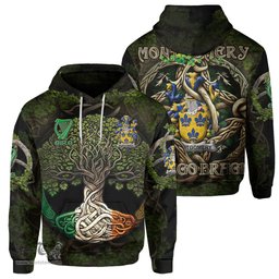 ScotsTee Shop Irish Montgomery Coat of Arms Irish Hoodie Family Crest Irish Is My Root Hoodie