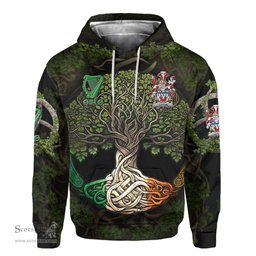 ScotsTee Shop Irish Litton Coat of Arms Irish Hoodie Family Crest Irish Is My Root Hoodie