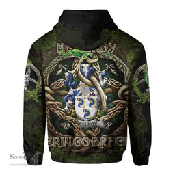 ScotsTee Shop Irish McElroy or Gilroy Coat of Arms Irish Hoodie Family Crest Irish Is My Root Hoodie