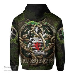 ScotsTee Shop Irish Maul or Maule Coat of Arms Irish Hoodie Family Crest Irish Is My Root Hoodie