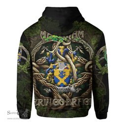 ScotsTee Shop Irish Markham Coat of Arms Irish Hoodie Family Crest Irish Is My Root Hoodie
