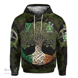 ScotsTee Shop Irish Hanly or O Hanley Coat of Arms Irish Hoodie Family Crest Irish Is My Root Hoodie
