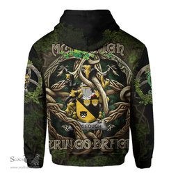ScotsTee Shop Irish McGeough or McGough Coat of Arms Irish Hoodie Family Crest Irish Is My Root Hoodie