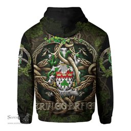 ScotsTee Shop Irish Leech Coat of Arms Irish Hoodie Family Crest Irish Is My Root Hoodie