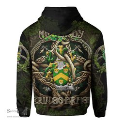 ScotsTee Shop Irish McCurdy or Curdy Coat of Arms Irish Hoodie Family Crest Irish Is My Root Hoodie